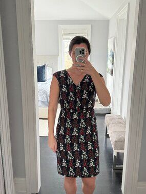 Brooks Brothers Spring Floral Cap Sleeve Dress Size 8